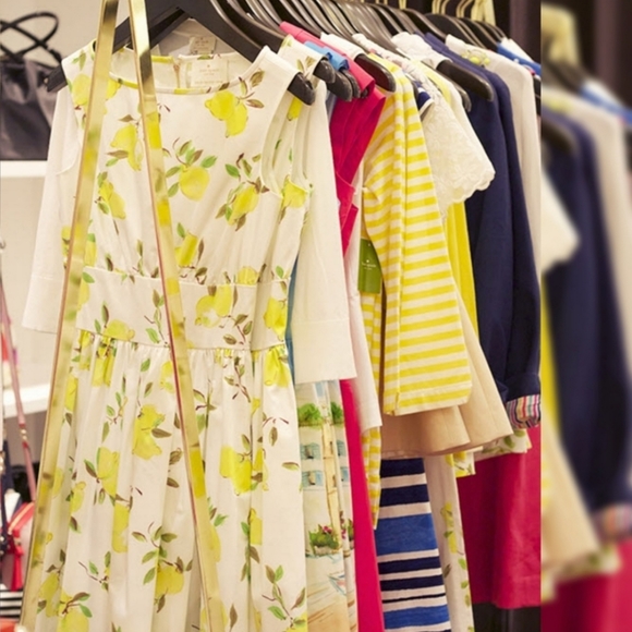 Kate Spade BNWOT "Lyric" lemon print dress - Picture 6 of 13